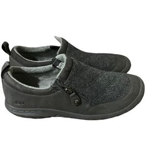JBU Women's Sz 7.5 Shoes Grey Side Zip Slip On Comfort Loafer Memory Foam